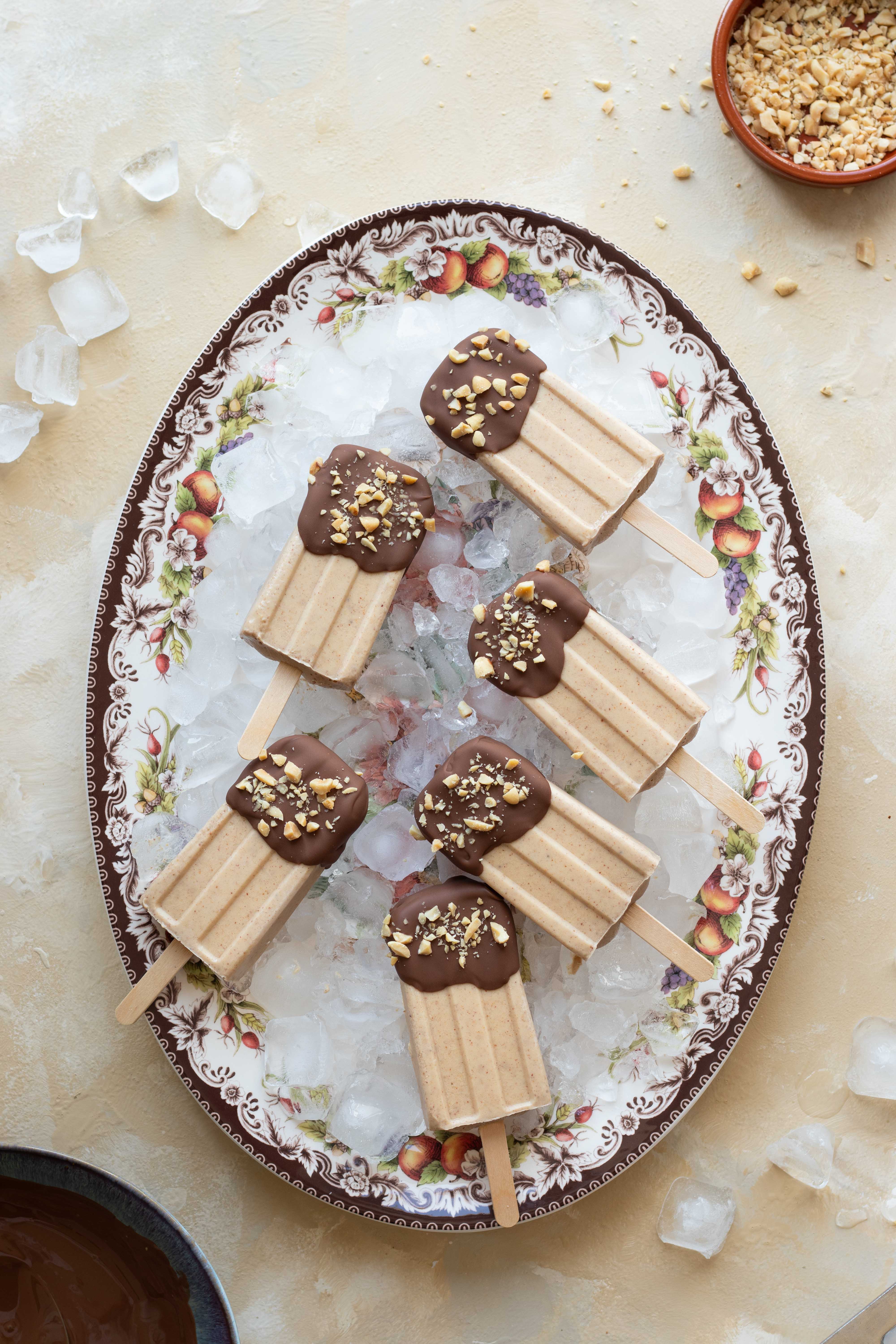 Peanut butter and Banana popsicles 