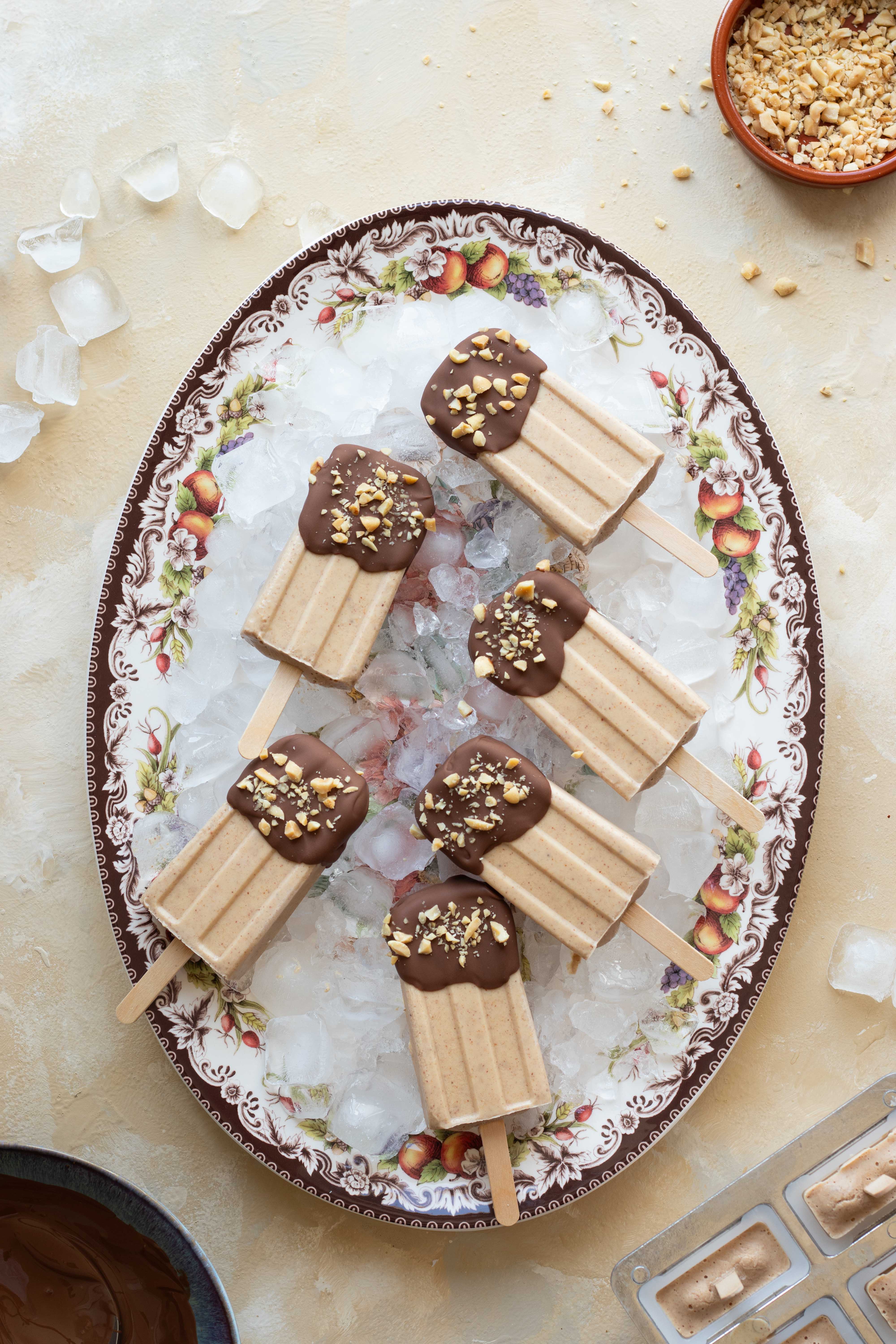 Peanut butter and banana popsicles