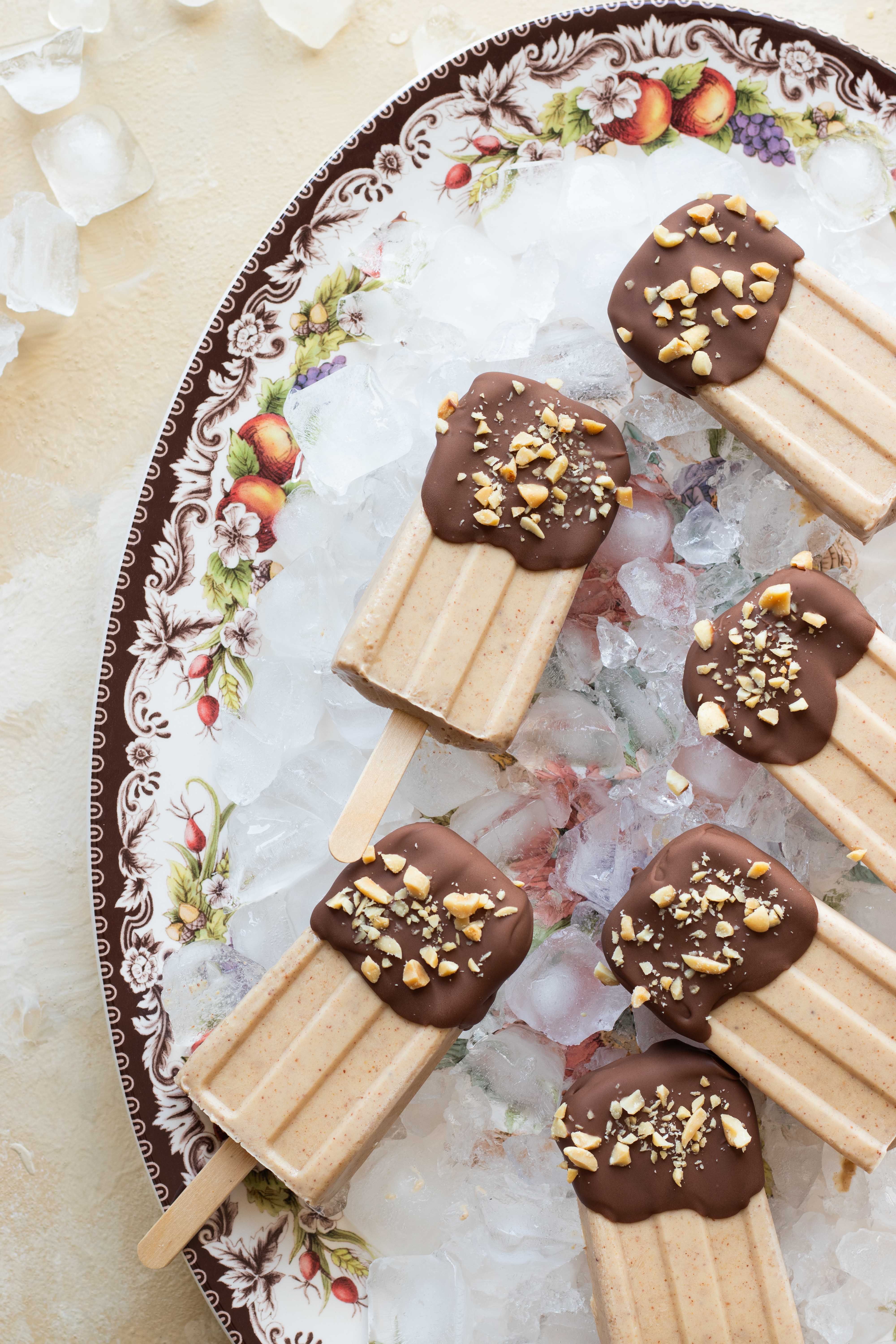 Peanut butter and banana popsicles
