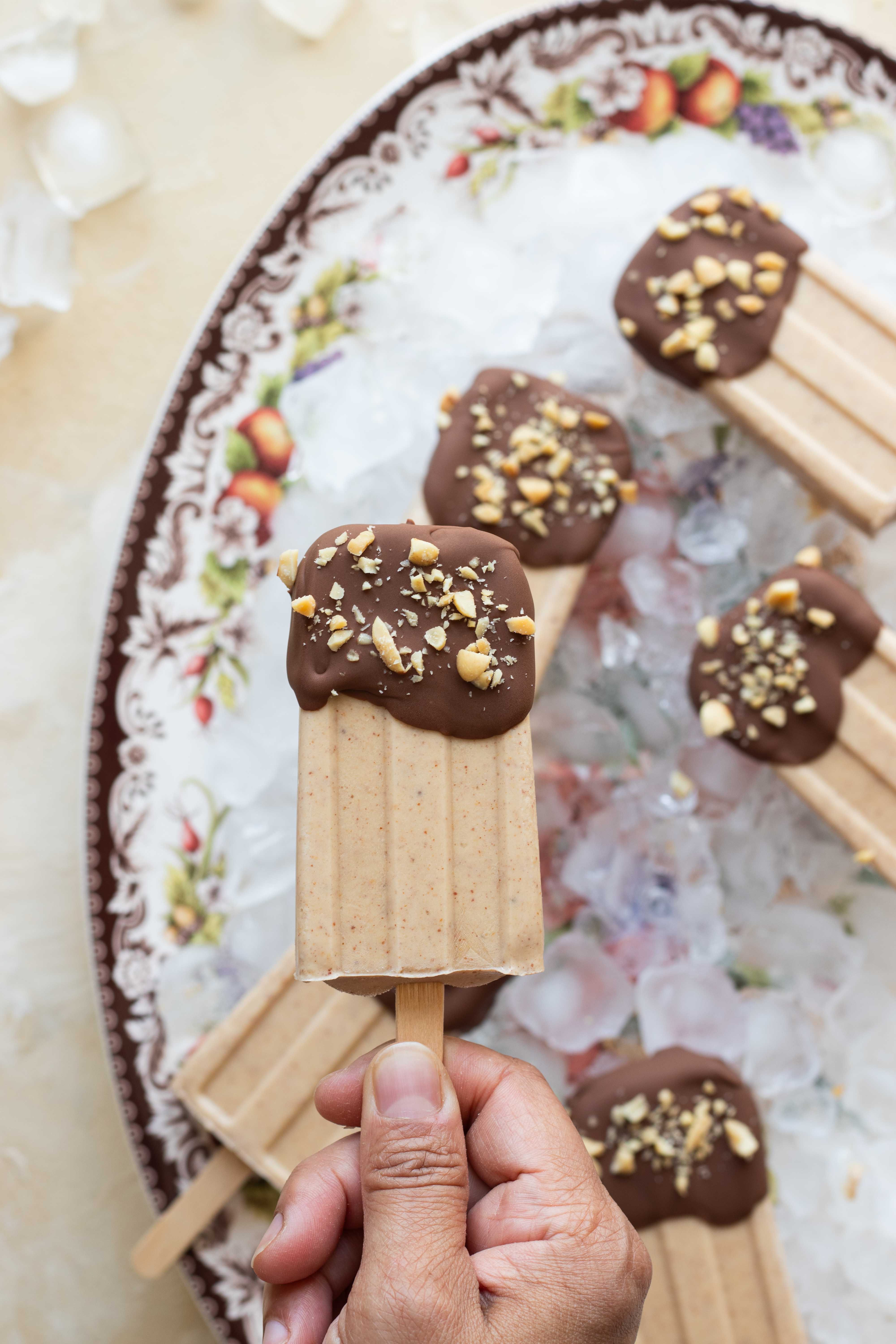 Peanut butter and banana popsicles