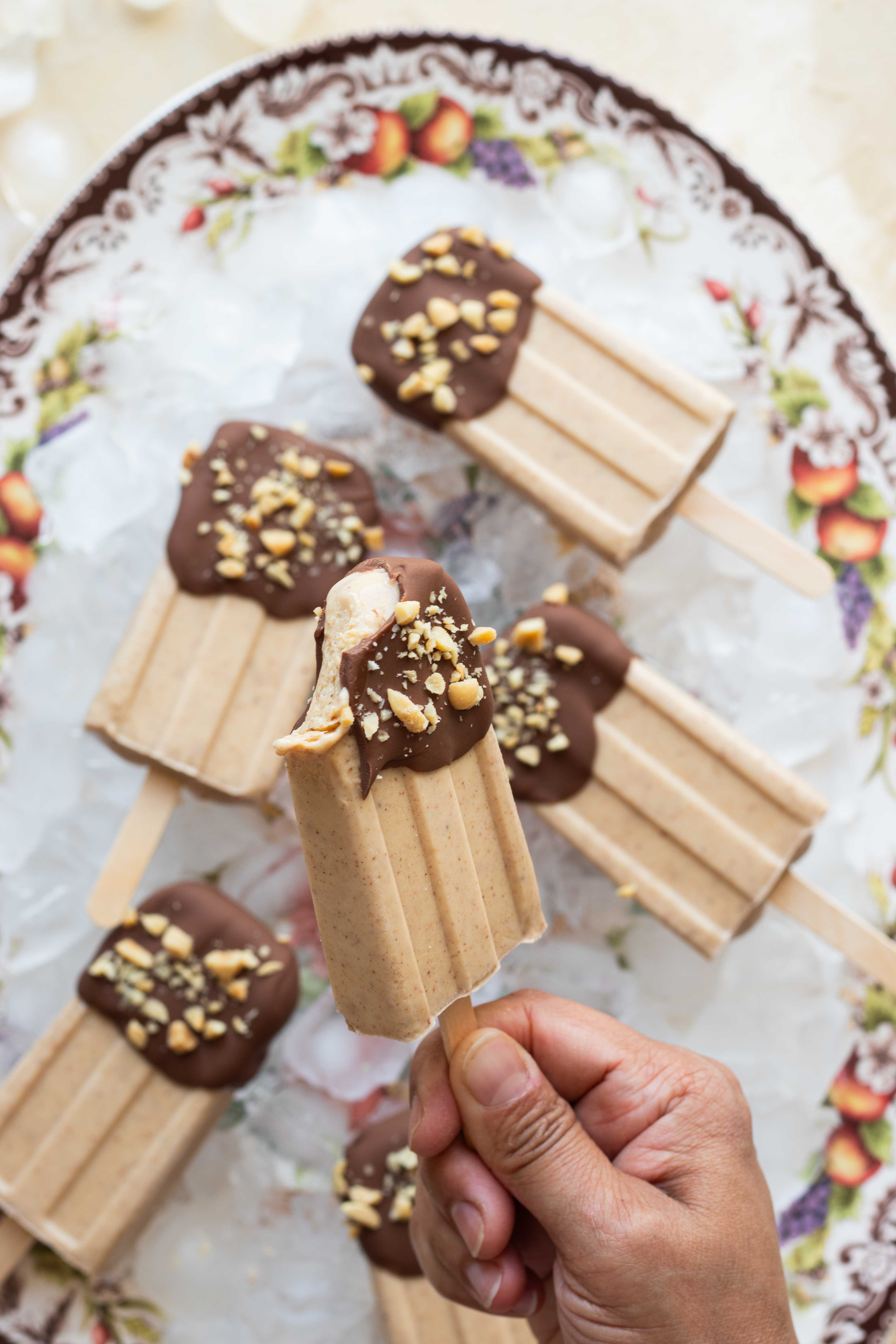 Peanut butter and banana popsicles
