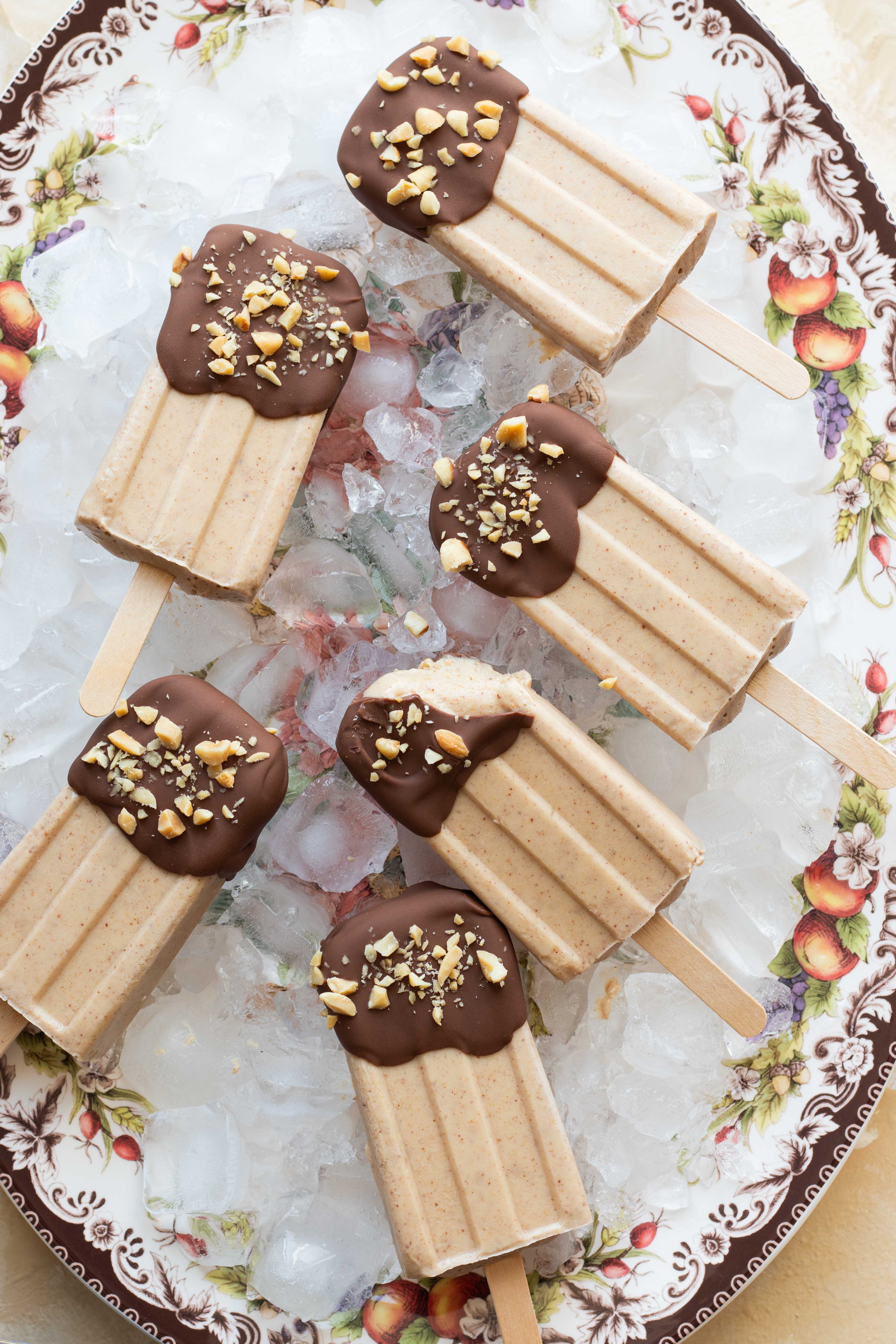 Peanut butter and banana popsicles