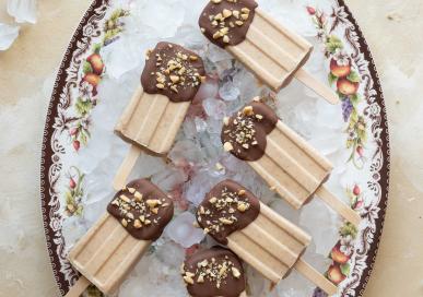 Peanut butter and Banana popsicles 